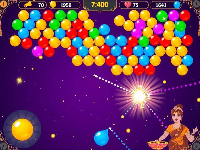 Bubble Shooter Diwali special edition with festival themes